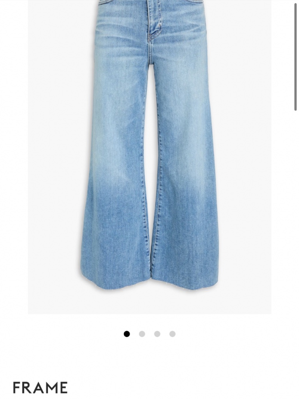 Frame Palazzo light crop jeans, Size 26, NWT